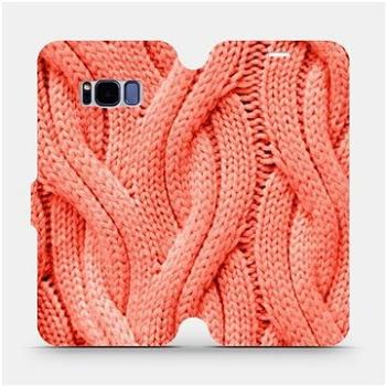 Flipové pouzdro na mobil Samsung Galaxy S8 - MK02S Oranžový vzor svetru (5903226779420)