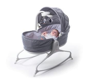 TINY LOVE Lehátko kolébka se stříškou 3v1 Heather Grey, 0m+, do 9 kg