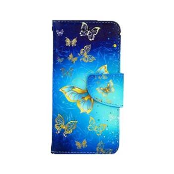 TopQ Pouzdro iPhone SE 2022 knížkové Obloha s motýlky 74775 (Sun-74775)