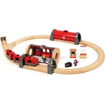 Brio World 33513 Železniční sada se soupravou metra a nástupištěm (7312350335132)