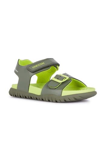 Dětské sandály Geox SANDAL FUSBETTO zelená barva