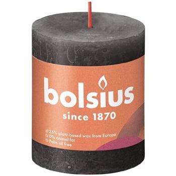 BOLSIUS rustikální svíčka bouřlivo šedá 80 × 68 mm (8717847147998)