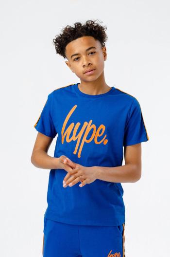 Dětské bavlněné tričko Hype tmavomodrá barva, s potiskem