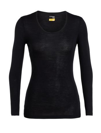 dámské merino triko ICEBREAKER Wmns 175 Everyday LS Scoop, Black velikost: M