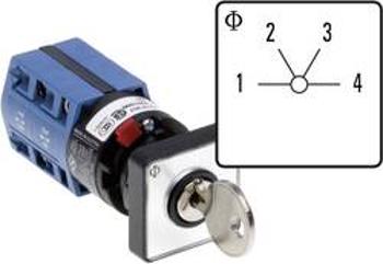 Krokový spínač Kraus & Naimer CG4 A231-600 FS2 V750D/2J, 10 A, 2 x 60 °, šedá, černá, 1 ks