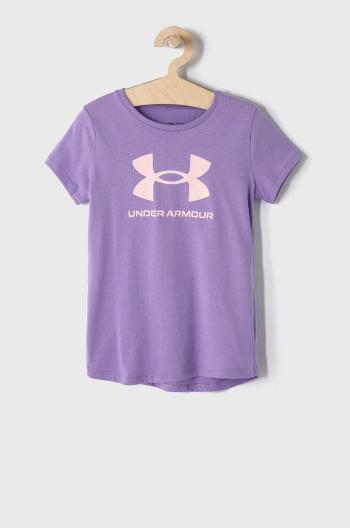 Dětské tričko Under Armour 1361182 fialová barva
