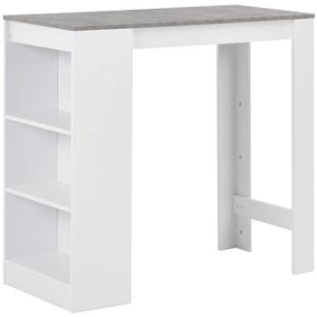 Barový stůl s regálem bílý 110 x 50 x 103 cm (280214)