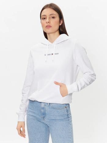 Tommy Jeans dámská bílá mikina - XS (YBR)