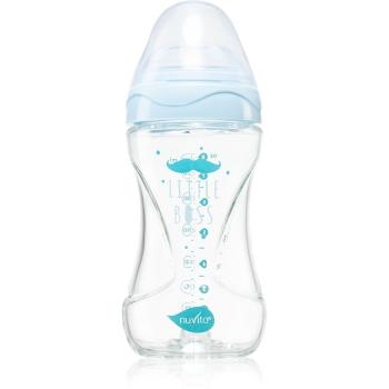 Nuvita Glass bottle Blue kojenecká láhev 240 ml