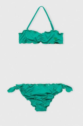 Dvoudílné dětské plavky Guess zelená barva