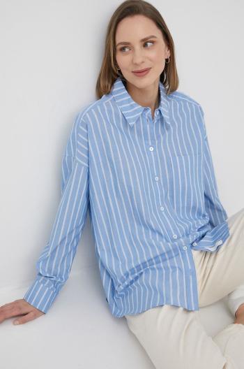 Bavlněné tričko Drykorn dámská, relaxed, s klasickým límcem