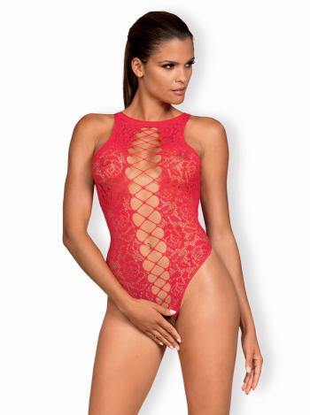 Žhavé body B120 teddy red - Obsessive S/M/L Červená