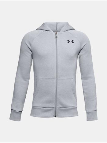 Mikina Under Armour UA RIVAL COTTON FZ HOODIE - šedá