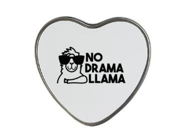 Plechová krabička srdce No drama llama