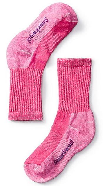 Smartwool KIDS CLASSIC HIKE LIGHT CUSHION CREW potion pink Velikost: S ponožky