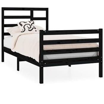 Rám postele černý masivní dřevo 75 × 190 cm Small Single, 3105824 (3105824)