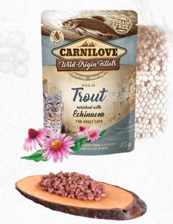 CARNILOVE cat  kapsa ADULT  TROUT/echinacea - 85g