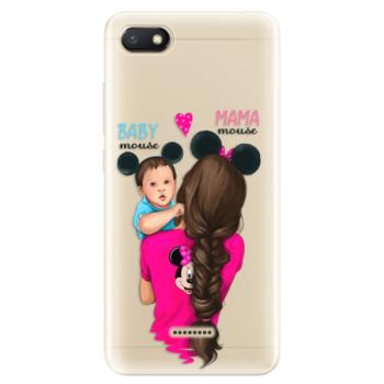 Odolné silikonové pouzdro iSaprio - Mama Mouse Brunette and Boy - Xiaomi Redmi 6A