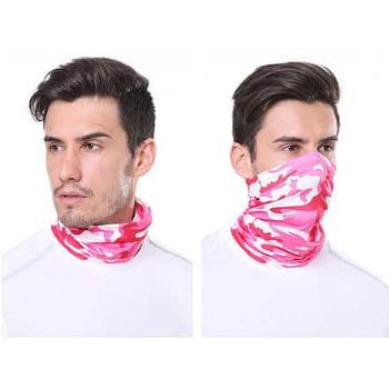 Camouflage multifunkční šátek růžová