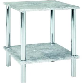 Odkládací stolek Brant, 47 cm, beton / chrom (HA01026)