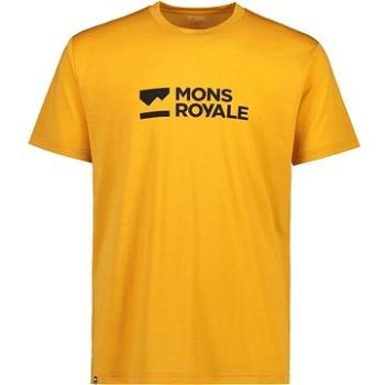 Mons Royale Icon T-Shirt Gold Mntn Logo, vel. S (9420057489770)