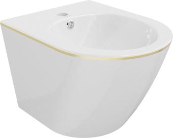 MEXEN Lena bidet závěsný, bílá/zlatá linka 35224805