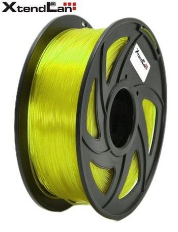 XtendLAN PLA filament 1,75mm průhledný žlutý 1kg, 3DF-PLA1.75-TYL 1kg