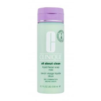 Clinique All About Clean Liquid Facial Soap Mild 200 ml čisticí mýdlo pro ženy na suchou pleť; na citlivou a podrážděnou pleť