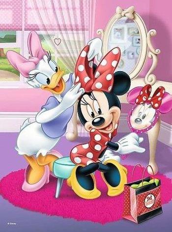 TREFL Puzzle Minnie Mouse: Před zrcadlem 20 dílků