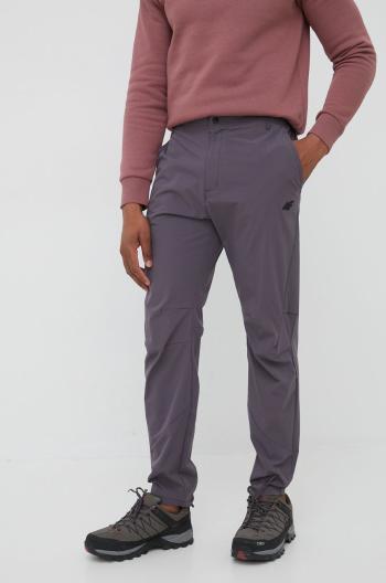 Outdoorové kalhoty 4F šedá barva