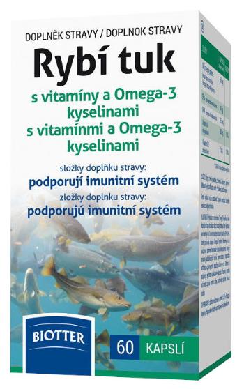 Biotter Rybí tuk s vitamíny a Omega-3 kyselinami 60 kapslí