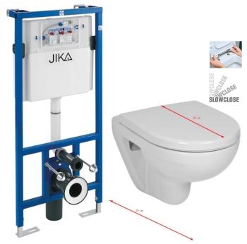 předstěnový instalační systém bez tlačítka + WC JIKA LYRA PLUS 49 + SEDÁTKO DURAPLAST SLOWCLOSE H895652 X LY4