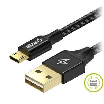 AlzaPower ReversibleCore Micro USB 2m černý (APW-CBR802B)