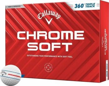 Callaway Chrome Soft 2024 White 360 Triple Track Golfové míčky