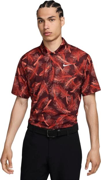 Nike Dri-Fit Tour Pine Print Dragon Red/White M Polo košile