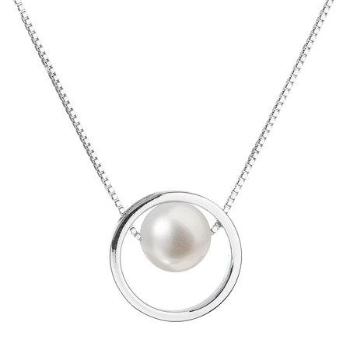 Evolution Group Stříbrný náhrdelník s pravou perlou Pavona 22025.1 (řetízek, přívěsek)
