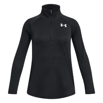 Under Armour TECH GRAPHIC 1/2 ZIP Dívčí tričko s dlouhým rukávem, černá, velikost