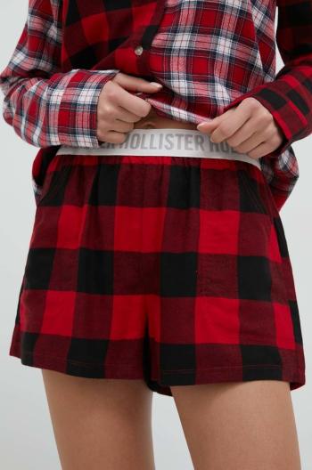 Pyžamové šortky Hollister Co. dámské, červená barva