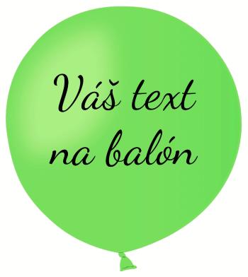 Balón s textem - Světle zelený 80 cm