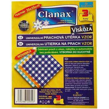 CLANAX vzorovaná viskózní utěrka 35 × 35 cm, 3 ks (8590786220553)