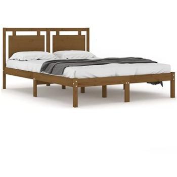 Rám postele medově hnědý masivní dřevo 180×200 cm Super King, 3105553 (3105553)