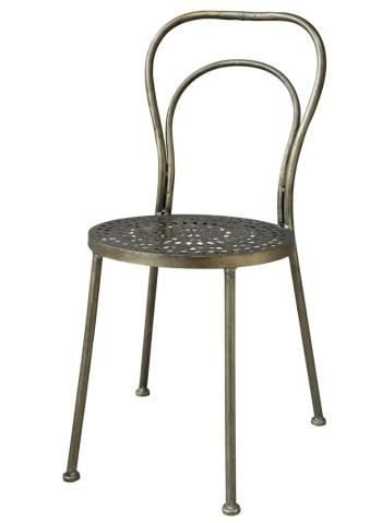 Bronzová antik kovová židle Funny Chair - 41*41*92cm 40037213 (40372-13)