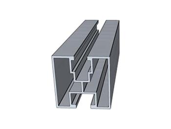 Hliníkový montážní H profil 40x40mm 2,35m stříbrný