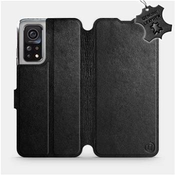 Flipové pouzdro na mobil Xiaomi MI 10T Pro - Černé - kožené - Black Leather (5903516465347)