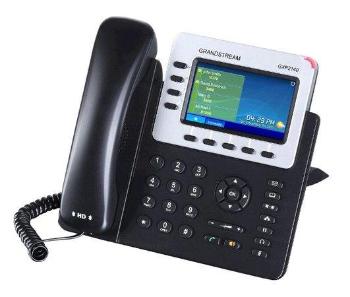 Telefon Grandstream GXP-2140 VoIP, barevný LCD, 4x SIP účty, 4x linky, 2x RJ45, POE, 5x prog. tl., GXP2140