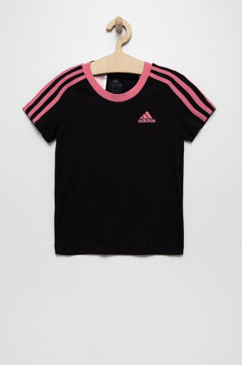 Dětské bavlněné tričko adidas Performance HC0089 černá barva