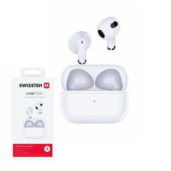 SWISSTEN Bluetooth TWS sluchátka miniPODS, bílá