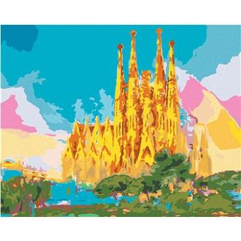 Diamondi - Diamantové malování - DUHOVÁ SAGRADA FAMILIA, 40x50 cm, Vypnuté plátno na rám (606873B)