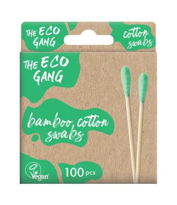 the ECO GANG Bambusové vatové tyčinky zelené 100 ks