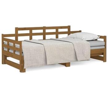 Výsuvná postel medově hnědá masivní borovice 2× (80 × 200) cm, 820350 (820350)